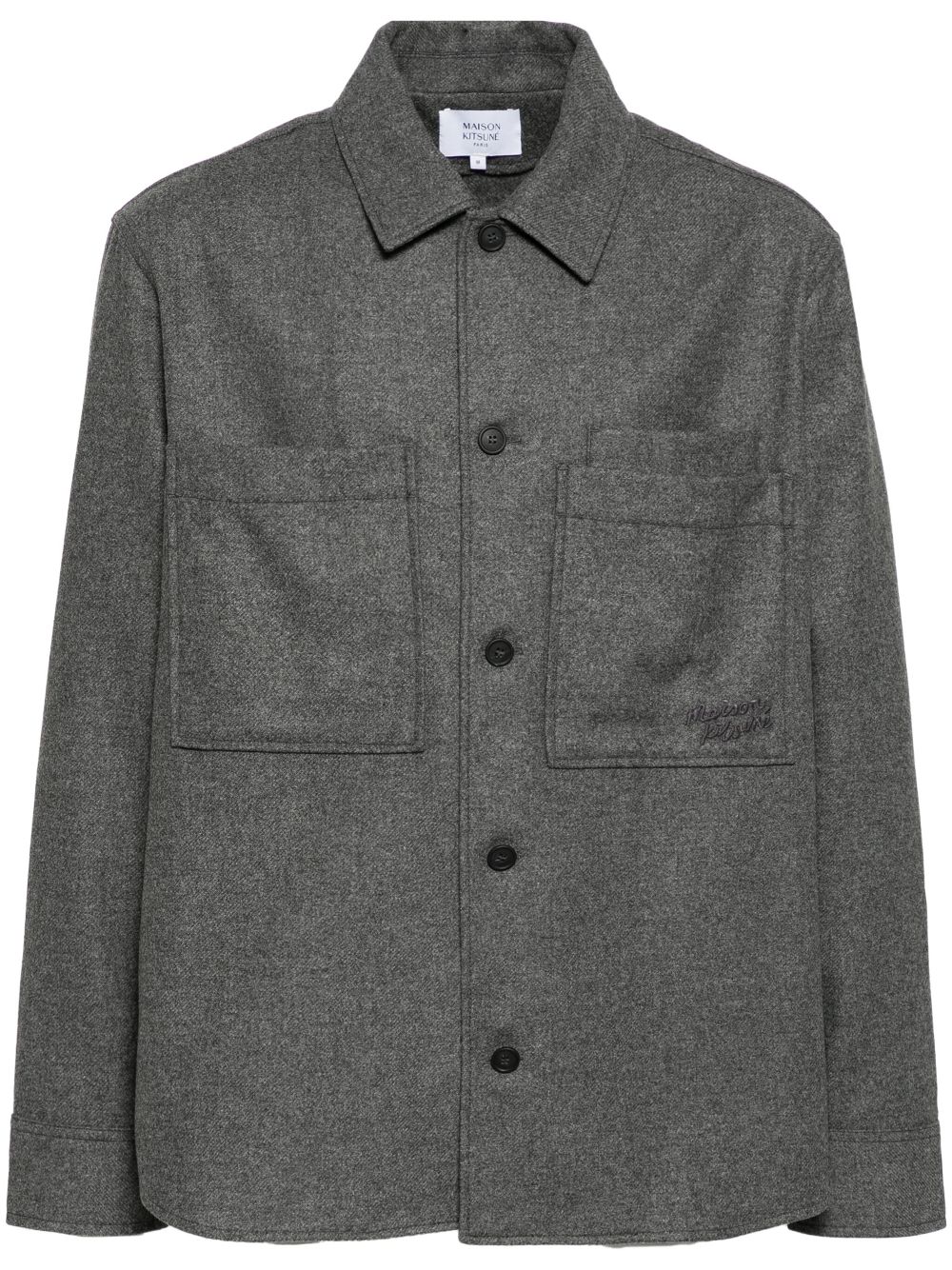 Maison Kitsuné flannel shirt jacket - Grey