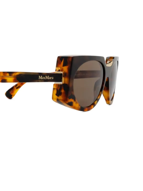 Max Mara Eyewear Tortoiseshell geometric-frame Sunglasses  display picture 1