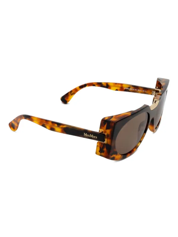 Max Mara Eyewear Tortoiseshell geometric-frame Sunglasses  display picture 1