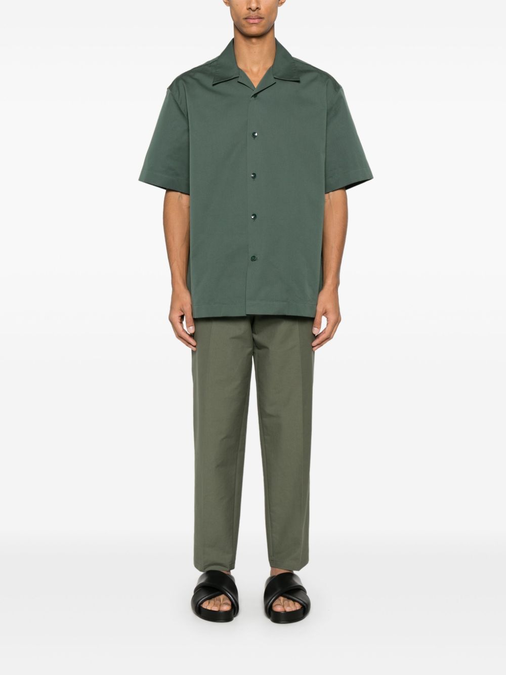 Jil Sander tapered trousers - Groen