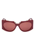 Max Mara Eyewear geometric-frame sunglasses - Red