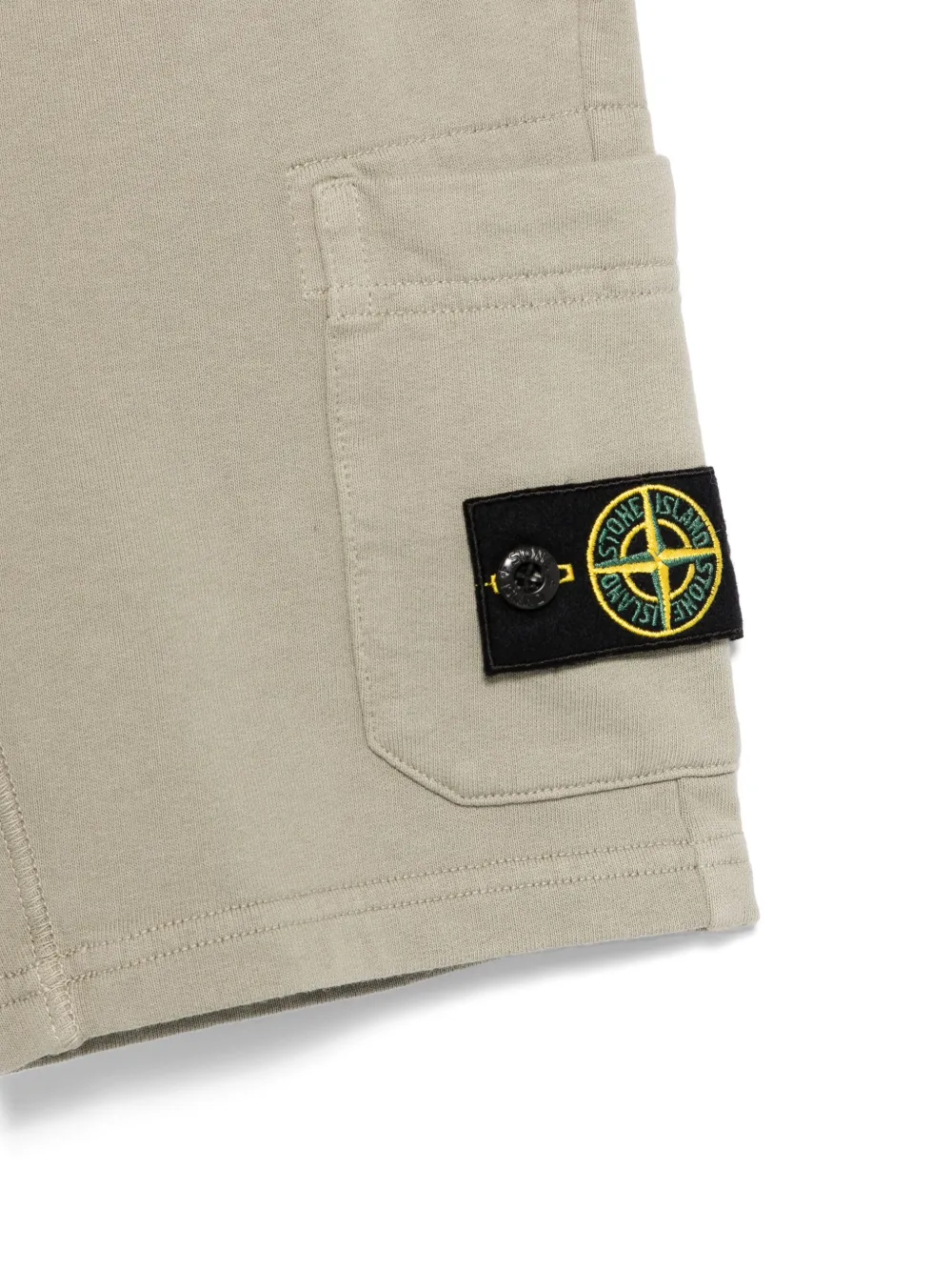 Stone Island Junior Shorts met Compass-logopatch Groen