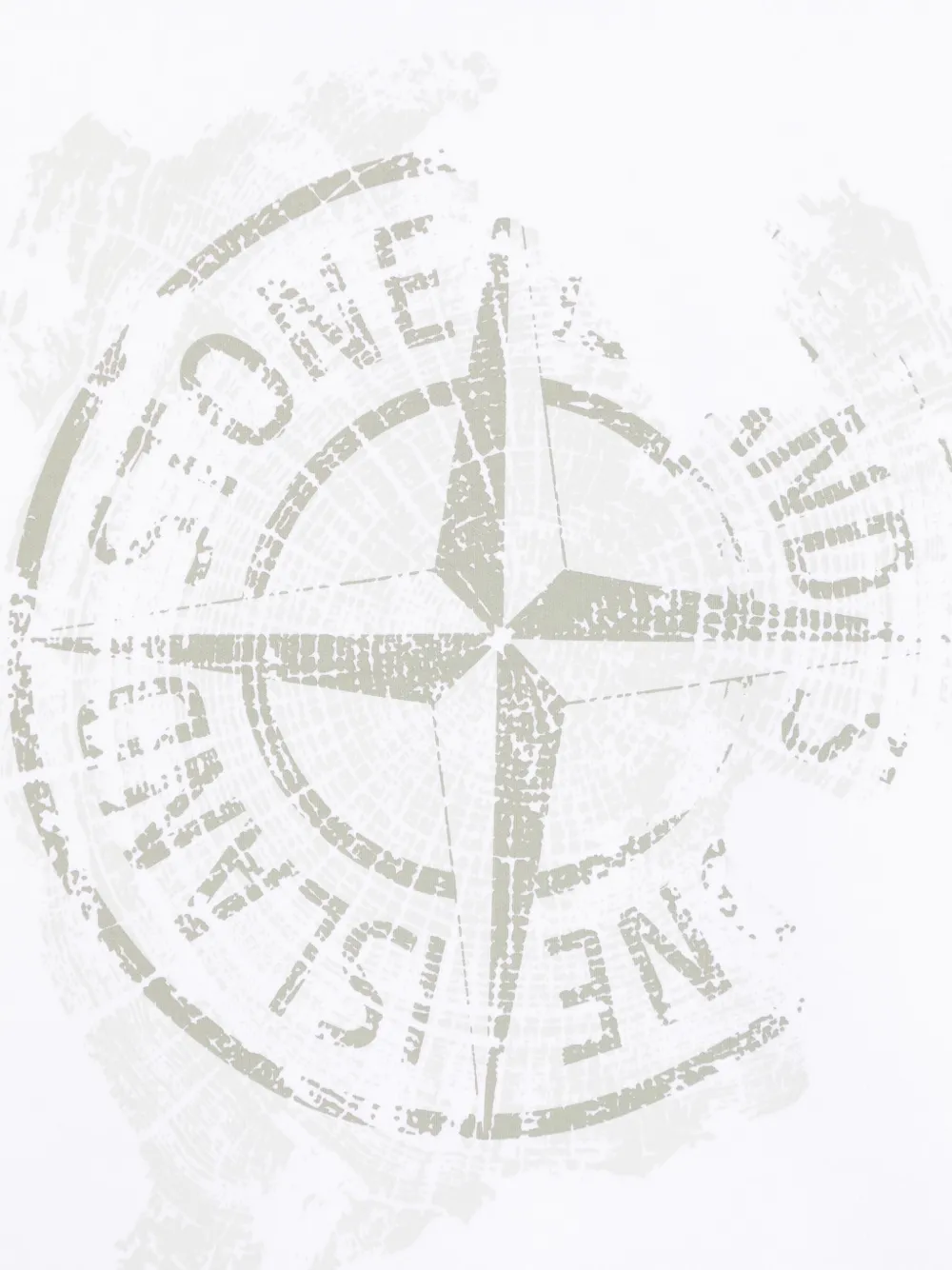 Stone Island Junior Hoodie met Compass-logopatroon Wit