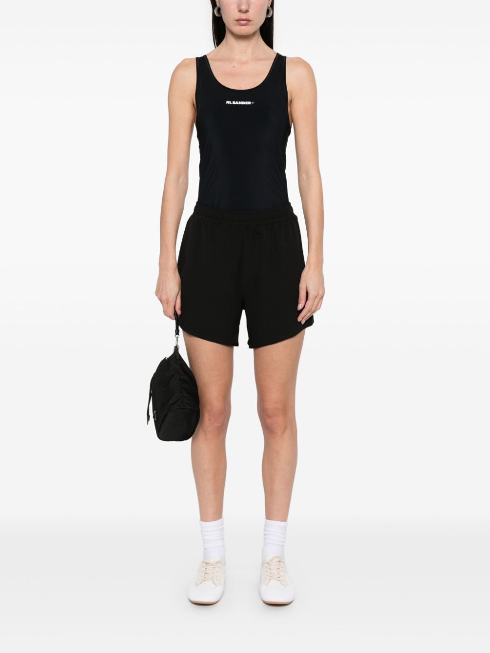 Jil Sander technicalb jersey tank top - Black