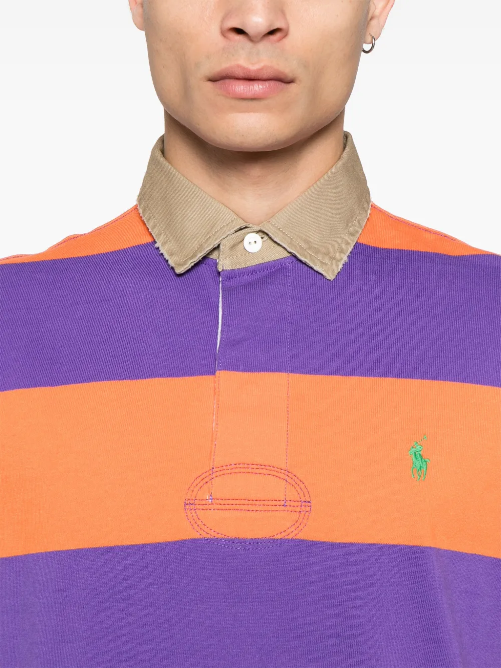 Shop Polo Ralph Lauren Rugby Polo Shirt In Orange