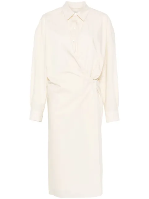 LEMAIRE straight-collar twisted midi dress