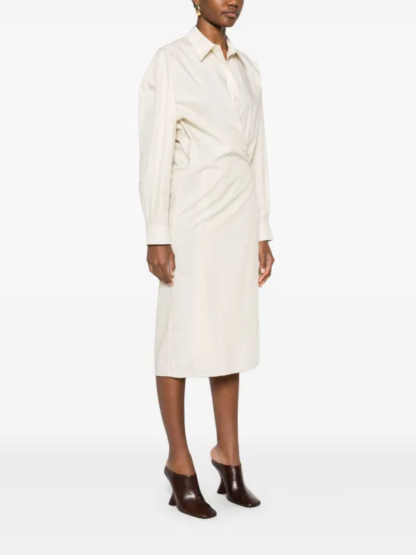 ワンピース LEMAIRE STRAIGHT COLLAR TWISTED DRESS Namu Shop - Lemaire Straight Collar Twisted Dress - Dark