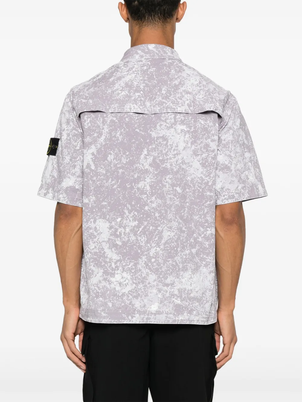 Stone Island Overhemd met Compass-logopatch Paars