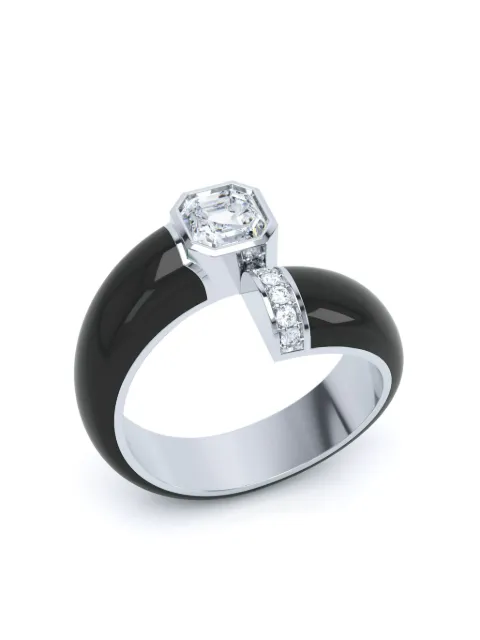 LOEV  18K recycled white gold Toi et Moi diamond ring
