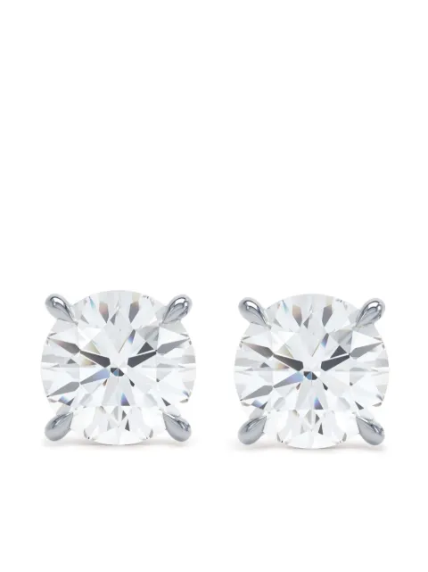 LOEV  aretes en oro blanco de 18kt con diamante