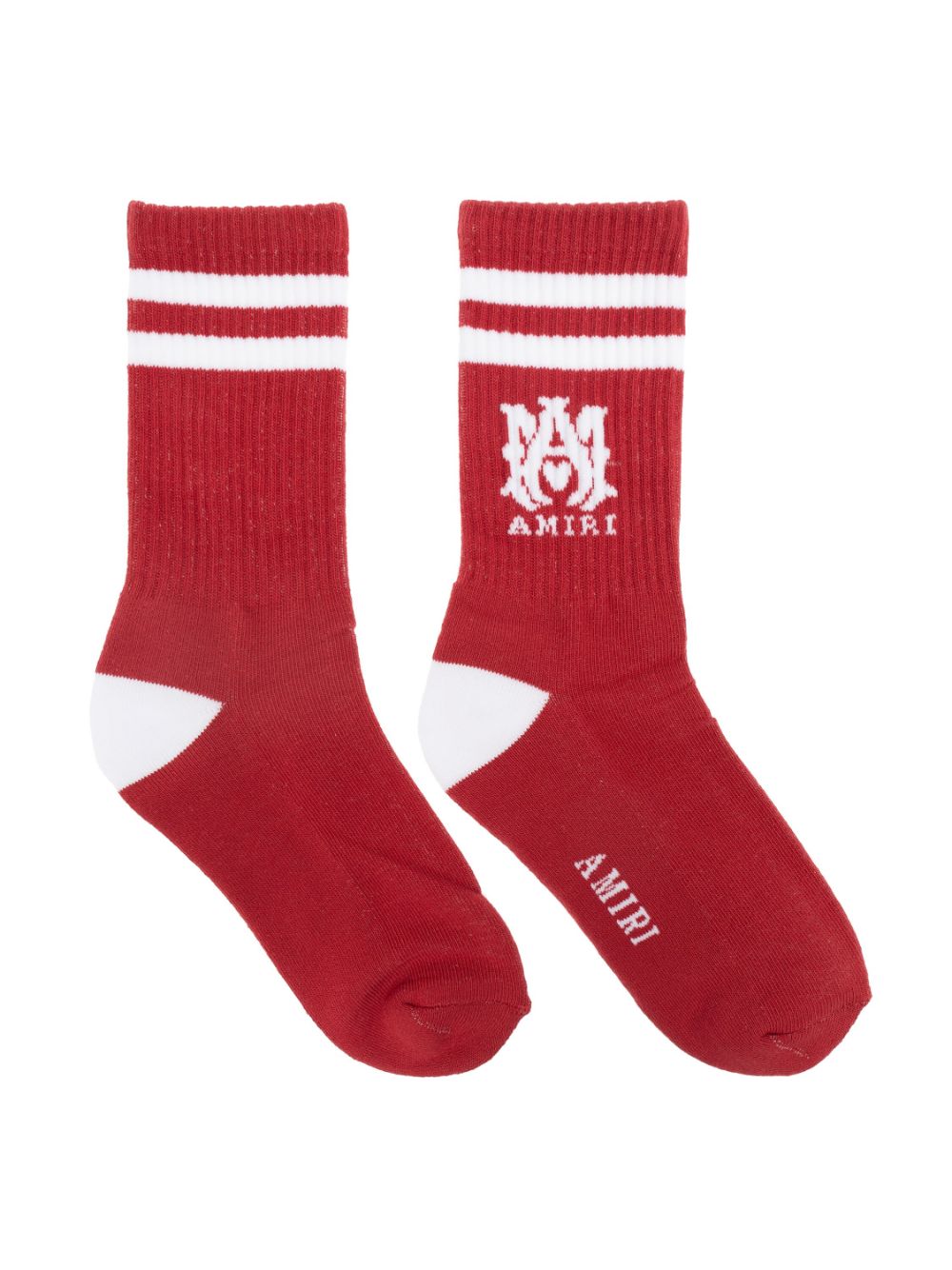 AMIRI KIDS intarsia-knit socks - Red