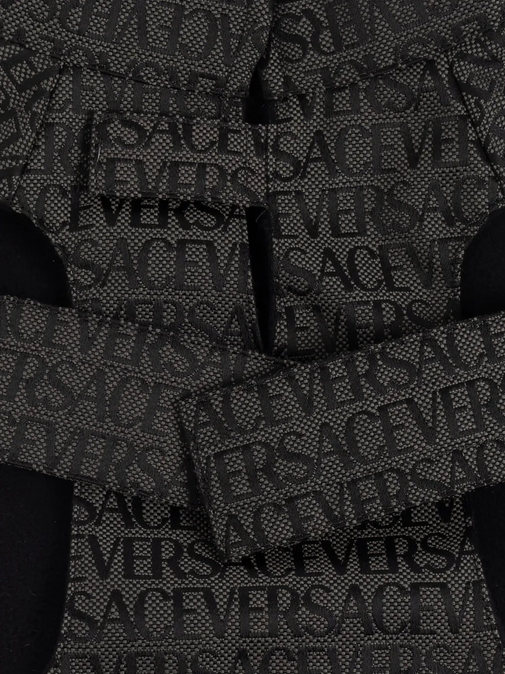 Versace Allover Dog Raincoat In Black