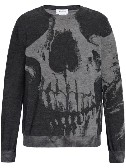 Alexander McQueen suéter con motivo Skull en intarsia