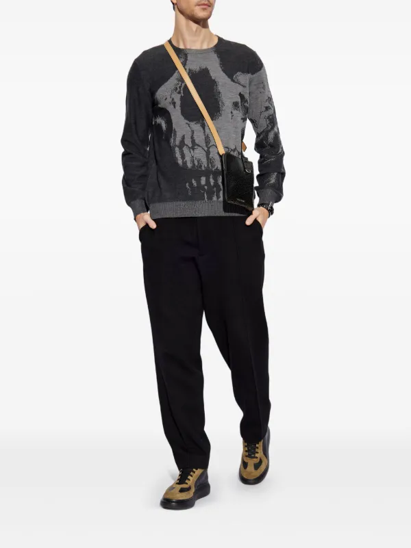 Alexander McQueen スカルインターシャ セーター | ブラック