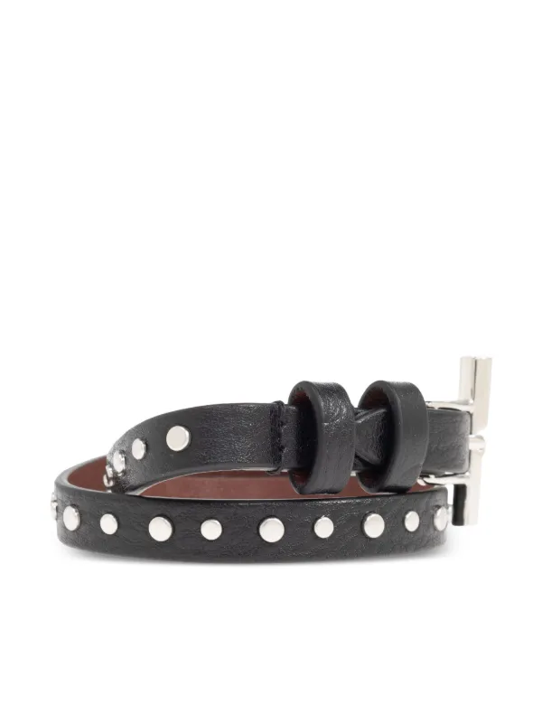 Alexander McQueen レザー ブレスレット | シルバートーン | FARFETCH JP