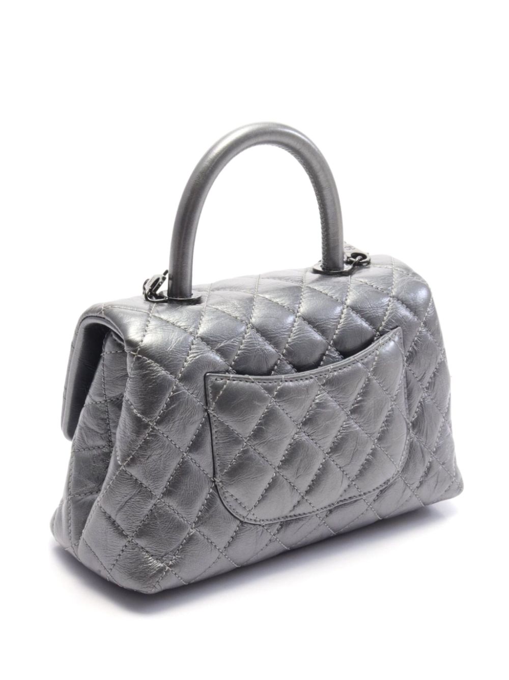 CHANEL Pre-Owned 2019 CC diamond-quilted two-way bag - Grijs