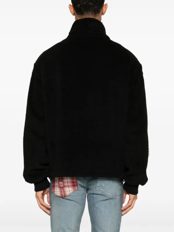 【AMIRI】ブラック Bones フリース フーディ BONES FLEECE JACKET - Black | AMIRI