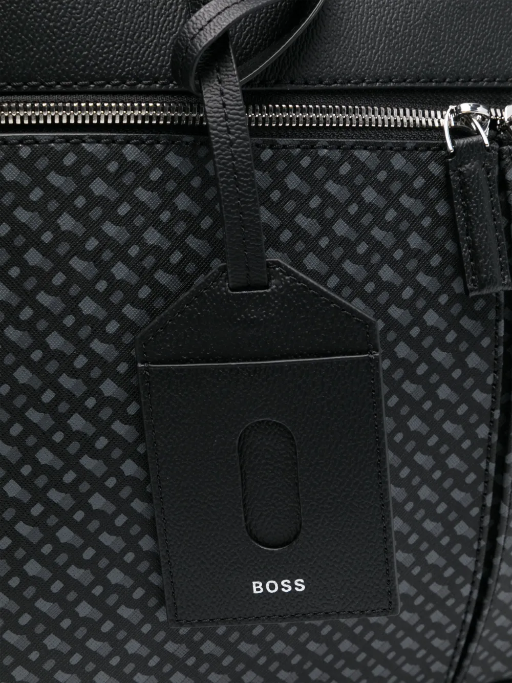 BOSS Laptoptas met monogram-print Zwart