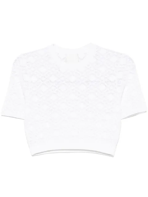 Givenchy playera corta con monograma 72 en jacquard