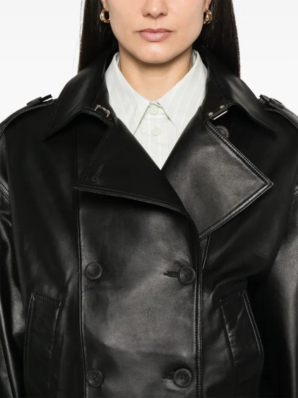 レザージャケット・コート ARMA RIMA DOUBLE-BREASTED LEATHER JACKET Arma Rima Jacket | Black | FARFETCH