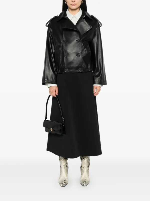 レザージャケット・コート ARMA RIMA DOUBLE-BREASTED LEATHER JACKET Arma Rima Jacket | Black | FARFETCH