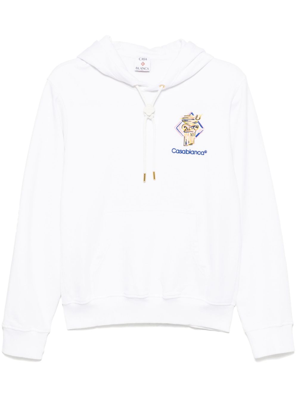 embroidered logo hoodie