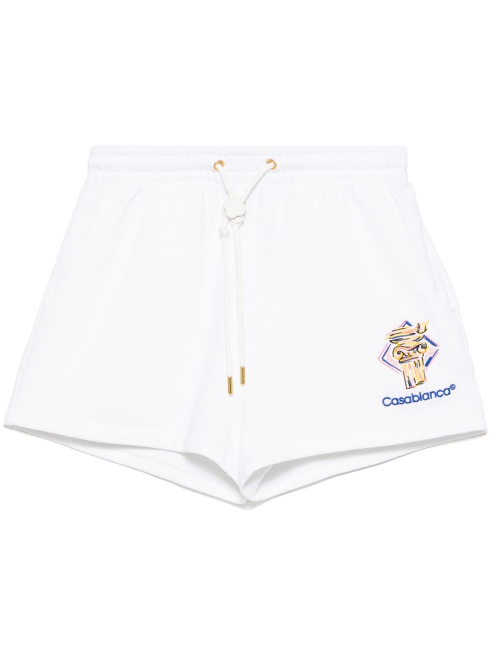 Casablanca Shorts met geborduurd logo Wit