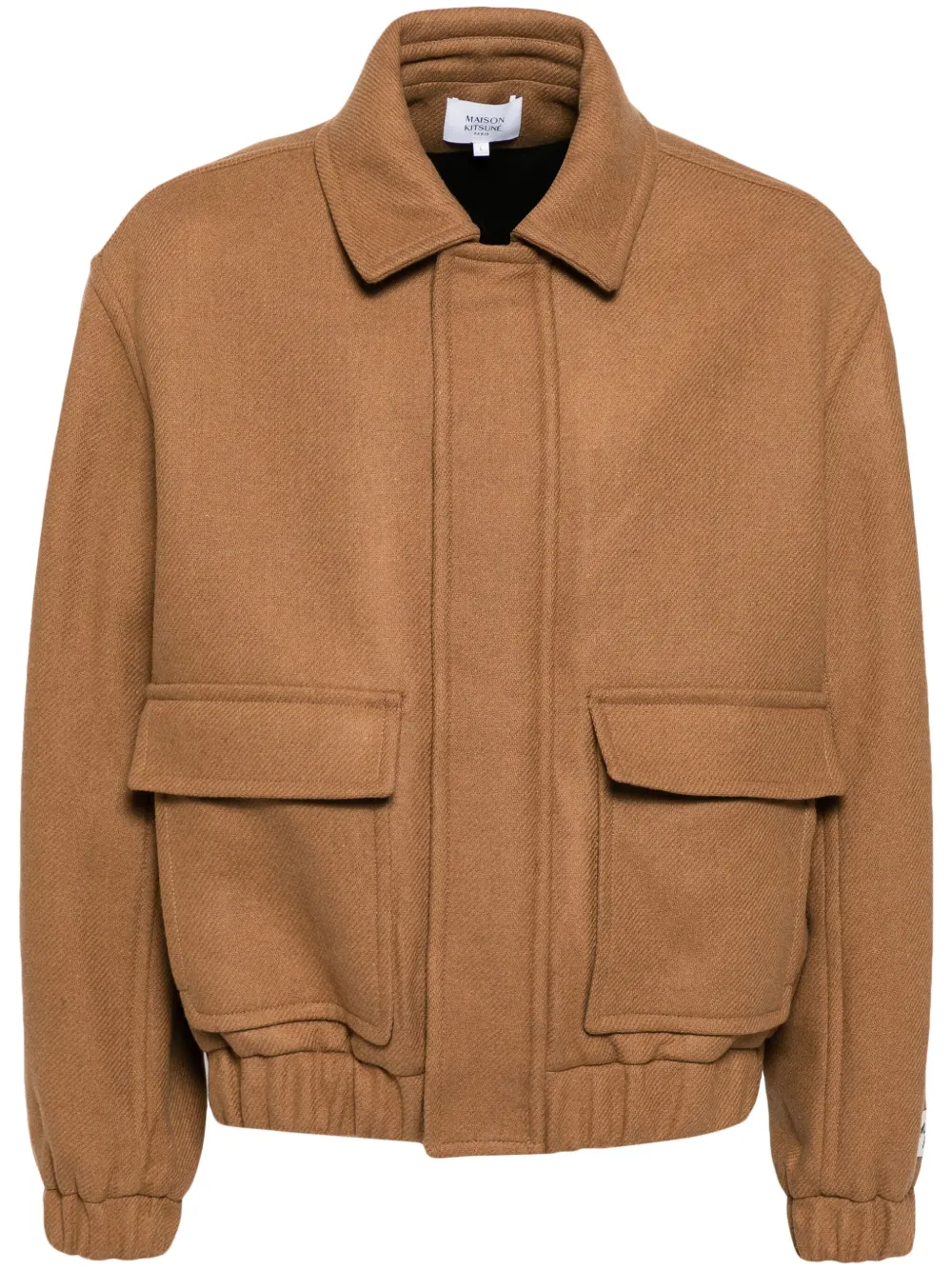 Maison Kitsuné Jack met gespreide kraag Beige