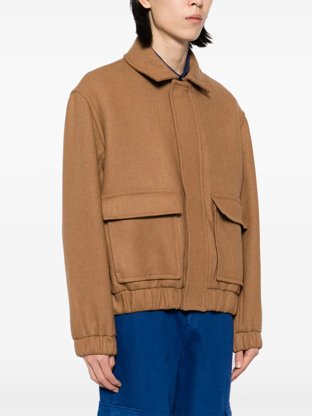Maison Kitsuné Jack met gespreide kraag Beige