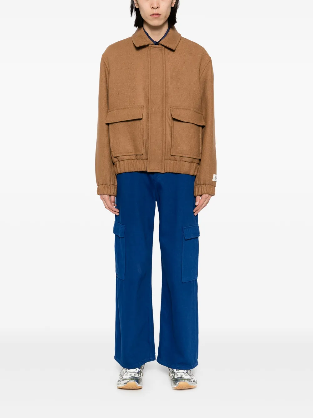 Maison Kitsuné Jack met gespreide kraag Beige