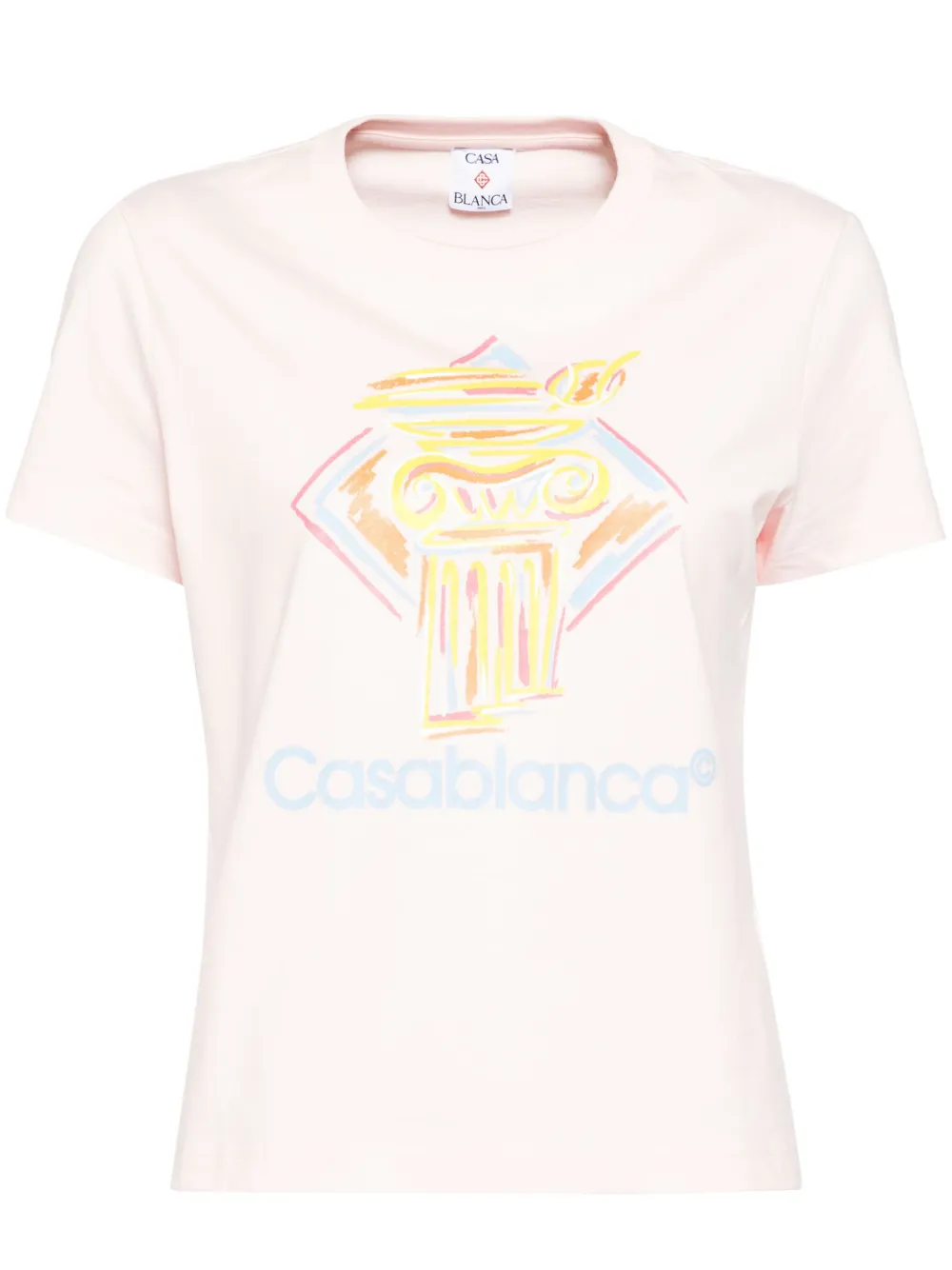 Casablanca T-shirt met print Roze