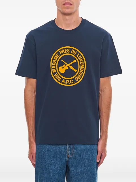 A.P.C. playera con logo estampado