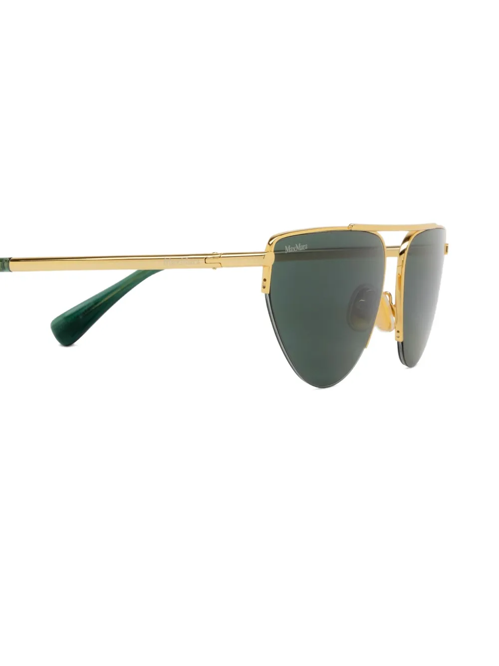 Max Mara Eyewear Zonnebril met geometrisch montuur Goud