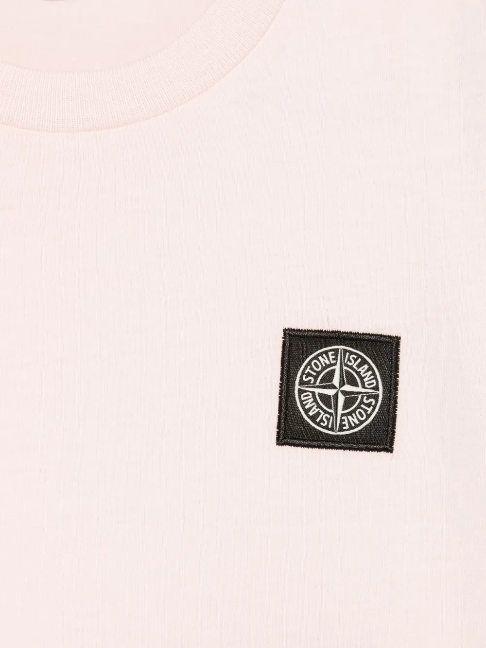 Stone Island Junior T-shirt met logopatch Roze