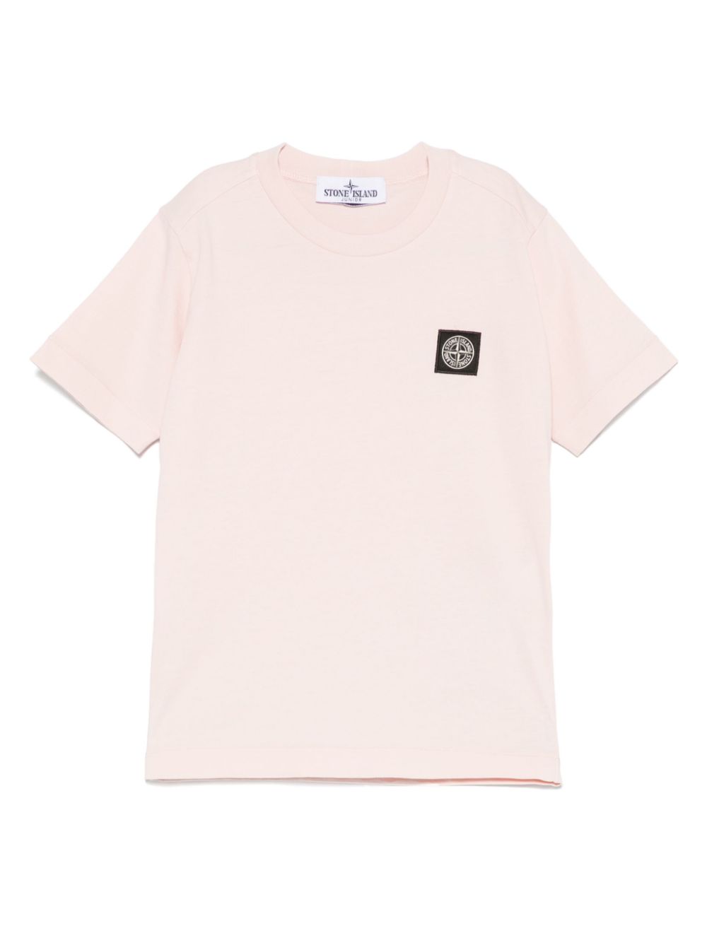 Stone Island Junior logo-patch T-shirt - Pink