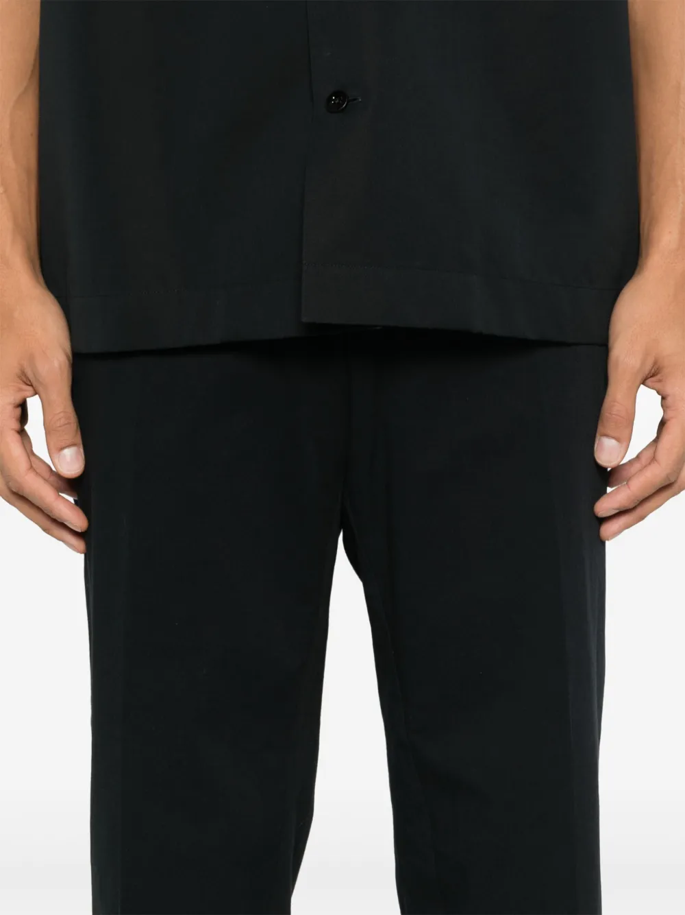 Jil Sander Broek met toelopende pijpen Blauw