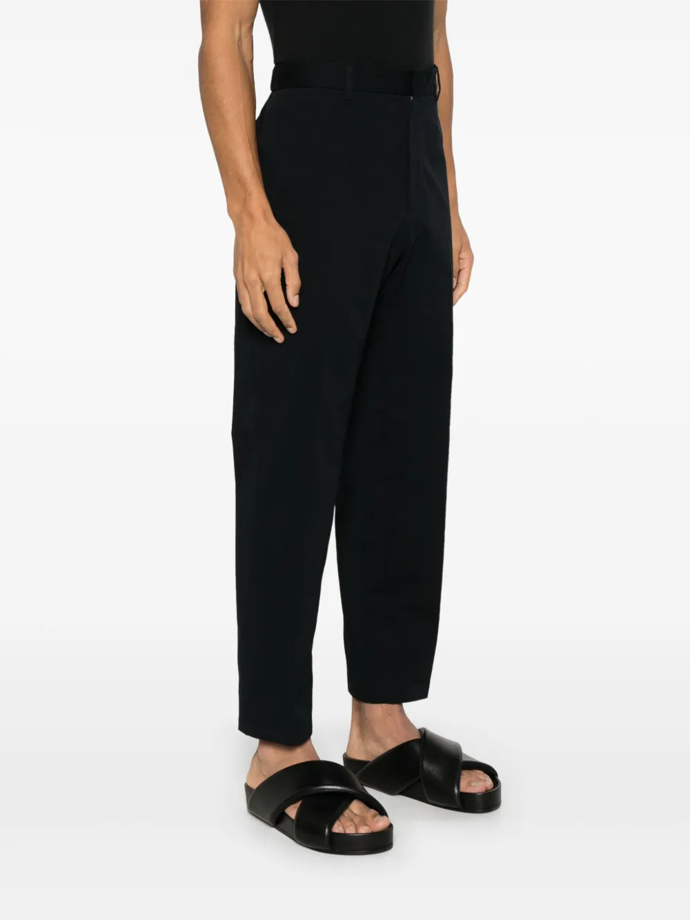 Jil Sander Broek met toelopende pijpen Blauw