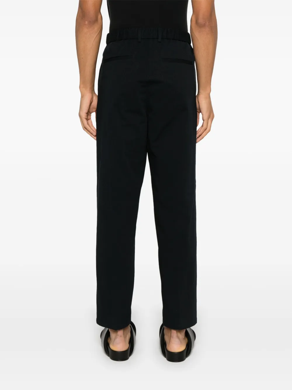 Jil Sander Broek met toelopende pijpen Blauw