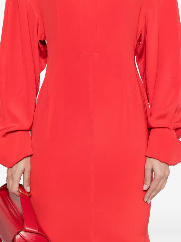 strapless open back dress ME.LAND Blue and black apple leather LANDER derby main image 1