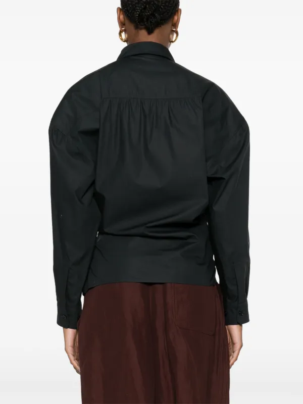 【新品】LEMAIRE ツイストシャツワンピース　タグ付き LEMAIRE ツイスト シャツドレス | グリーン | FARFETCH JP