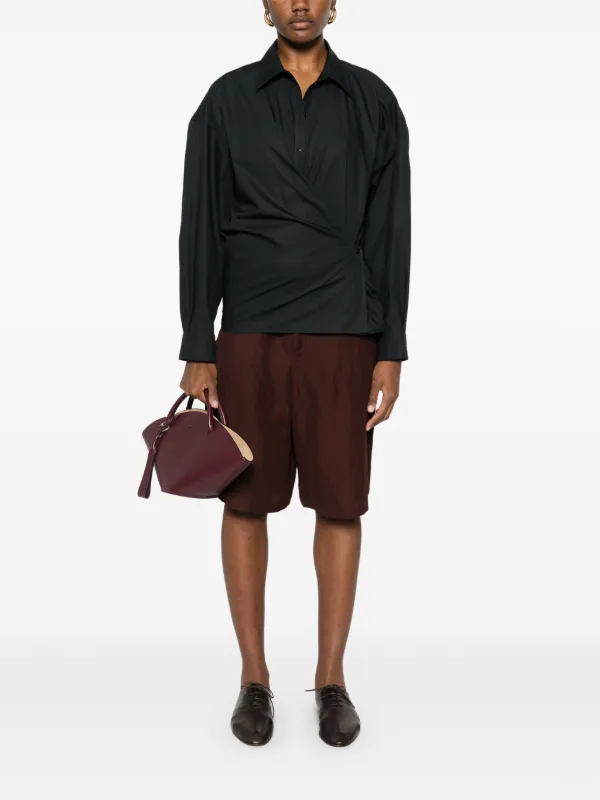 Tシャツ・カットソー LEMAIRE FW25 Lemaire Twisted Shirt (SH1141 LF1308 BK999) SH1141_LF1308_BR507_1.jpg?v=