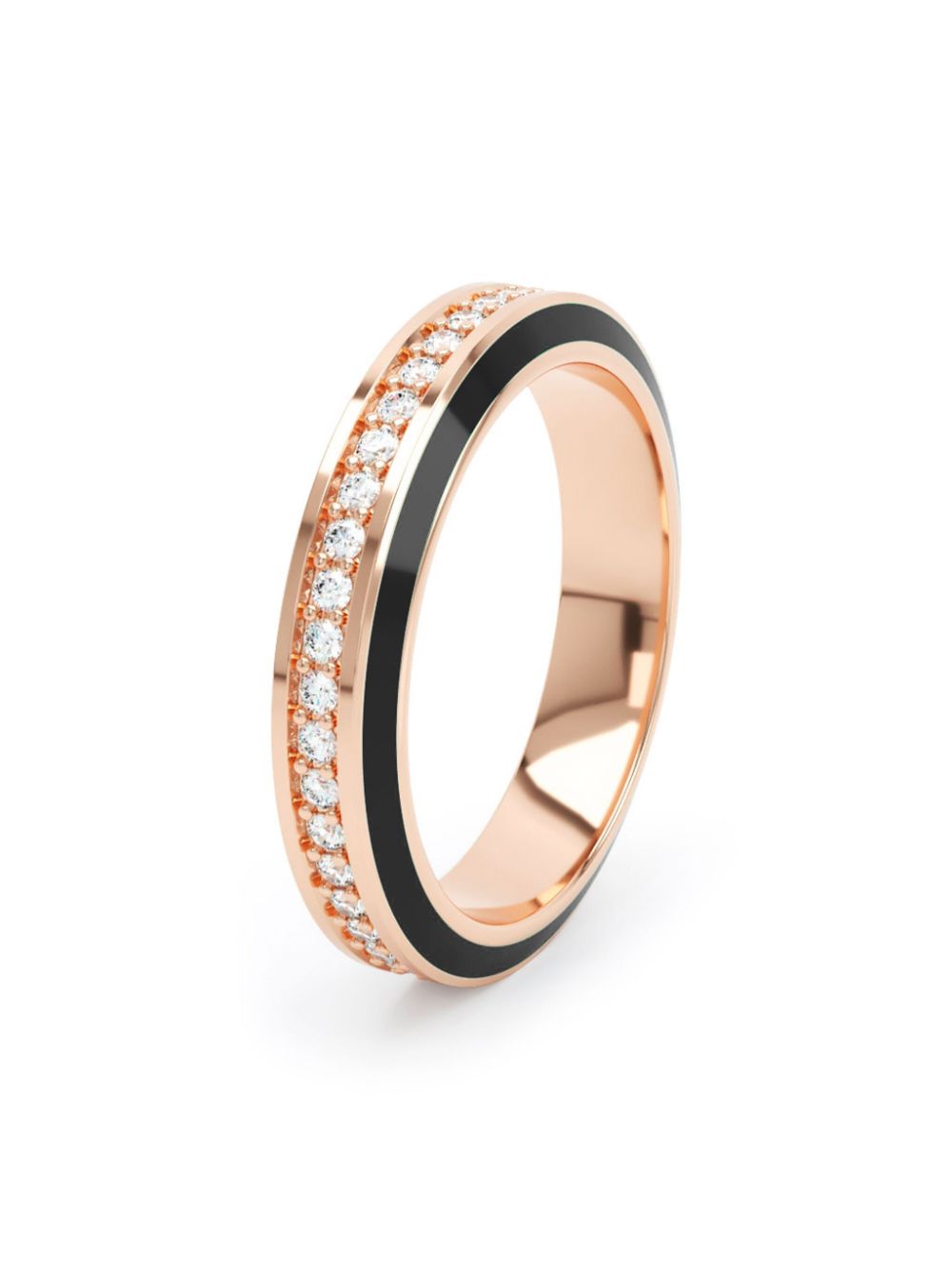 18K recycled rose gold Eternity diamond ring