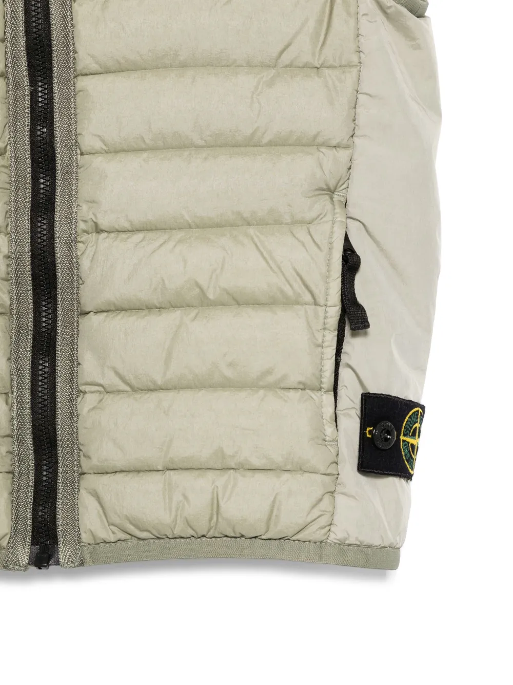 Stone Island Junior Gilet met Compass-logopatch Groen