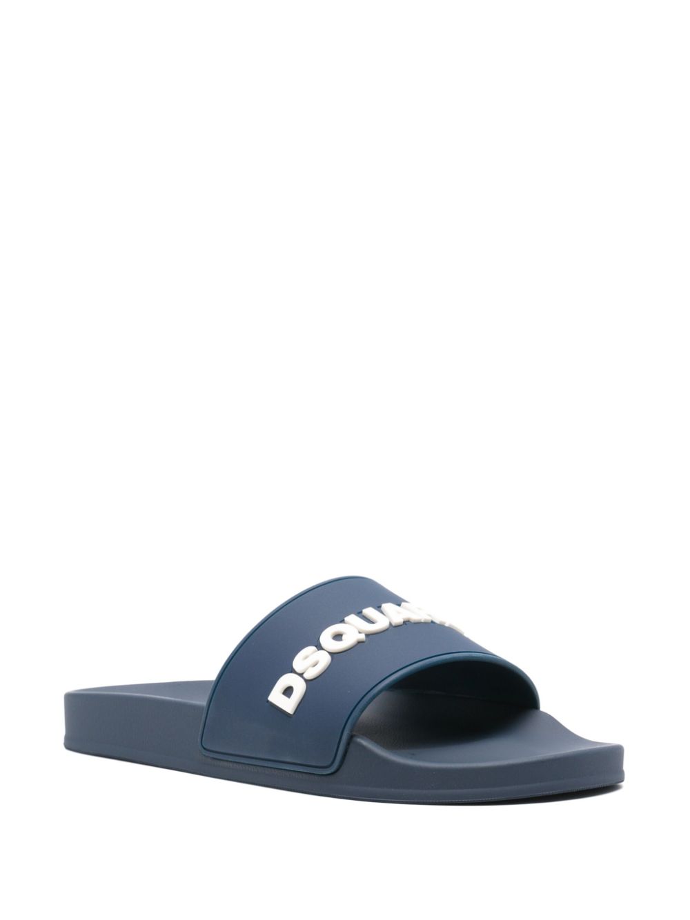 DSQUARED2 logo-embossed slides - Blauw