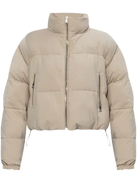 Versace logo-embroidered jacket