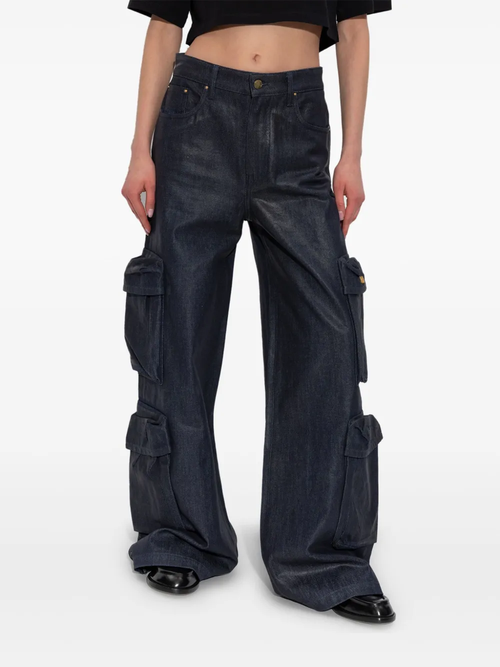 AMIRI Cargo jeans met wijde pijpen Blauw