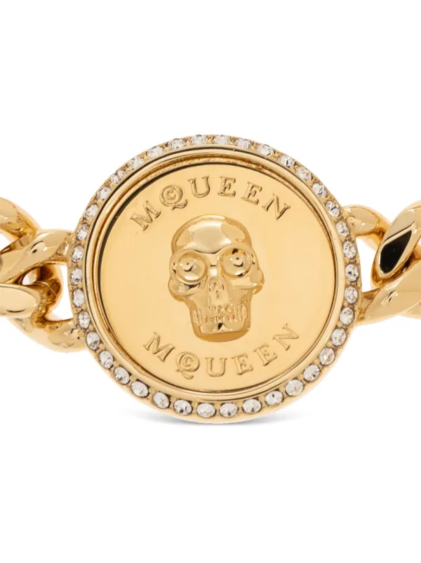 ブレスレット alexander mcqueen 'Sovereign Skull' bracelet Alexander McQueen Sovereign Skull Bracelet | Gold | FARFETCH BN