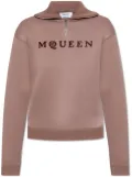 Alexander McQueen logo-embroidered sweatshirt - Pink