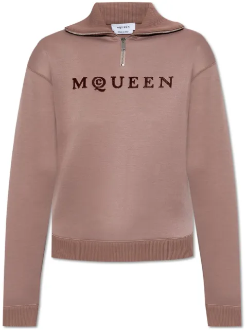 Alexander McQueen sudadera con logo bordado