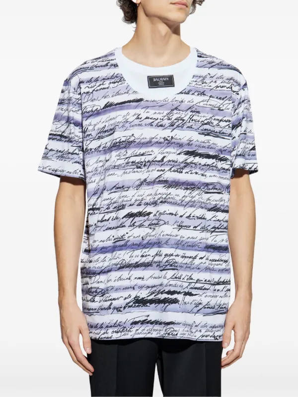★関税込★ BALMAIN ラブレタープリント Tシャツ T-shirt with 